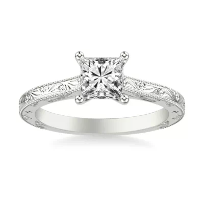 Islay Hand-Engraved Solitaire Engagement Ring