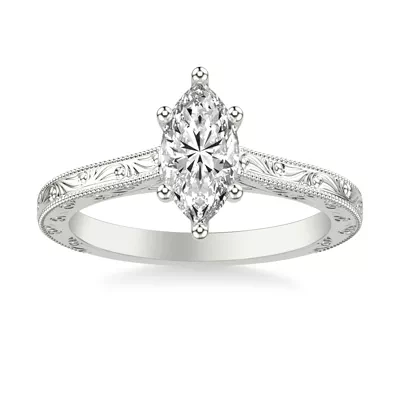 Islay Hand-Engraved Solitaire Engagement Ring