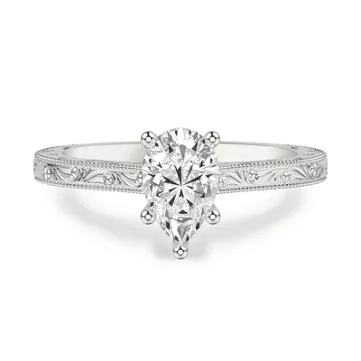 Islay Hand-Engraved Solitaire Engagement Ring