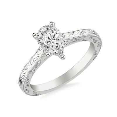 Islay Hand-Engraved Solitaire Engagement Ring