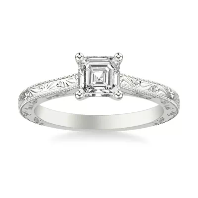 Islay Hand-Engraved Solitaire Engagement Ring