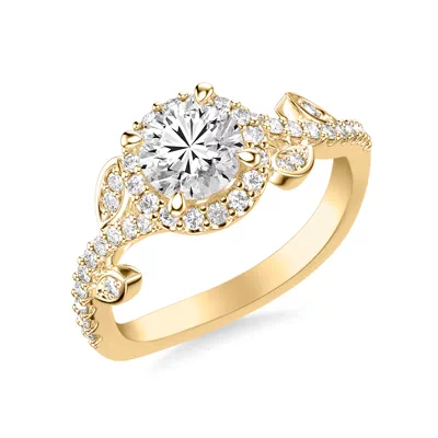 Blanca Floral Halo Engagement Ring