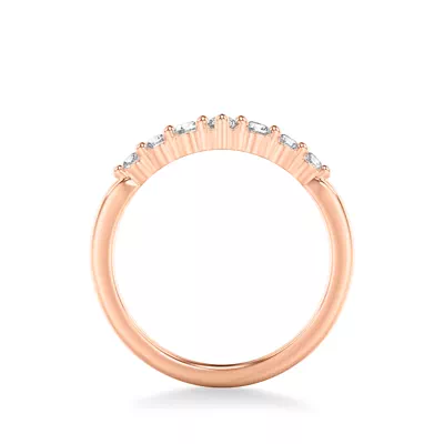 Chevron Shared Prong Diamond Band