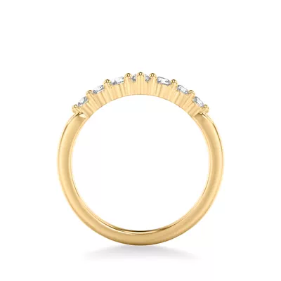 Chevron Shared Prong Diamond Band