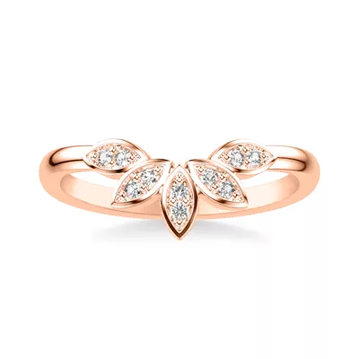 Floral Petal Diamond Band
