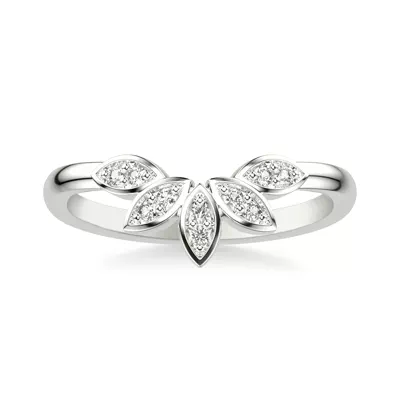Floral Petal Diamond Band