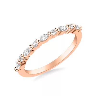 Petite Round and Marquise Diamond Band (1/3 ct. tw.)