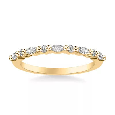 Petite Round and Marquise Diamond Band (1/3 ct. tw.)