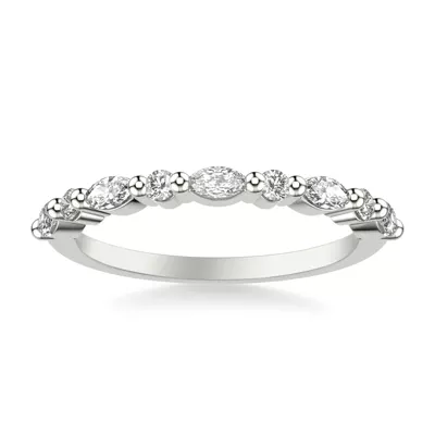 Round and Marquise Diamond Band (1/2 ct. tw.)