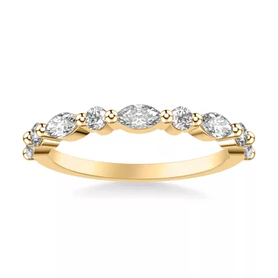 Deluxe Round and Marquise Diamond Band (3/4 ct. tw.)