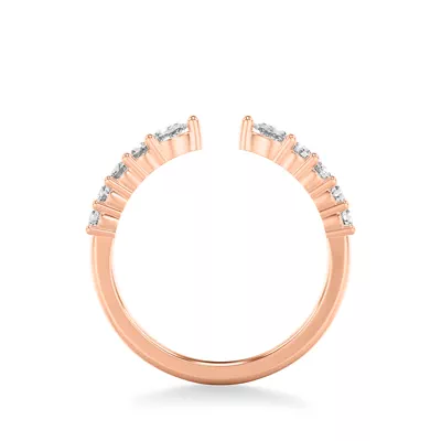 Blythe Pear And Round Diamond Open Band