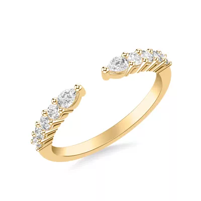 Blythe Pear And Round Diamond Open Band