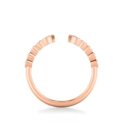 Clover Pear And Round  Bezel Open Band