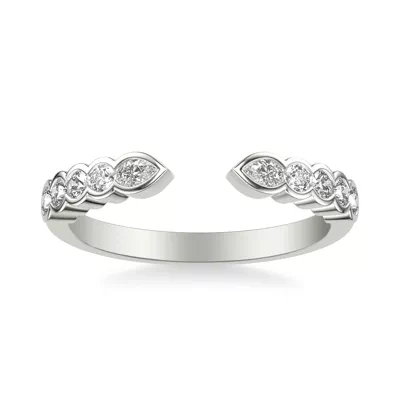 Clover Pear And Round  Bezel Open Band