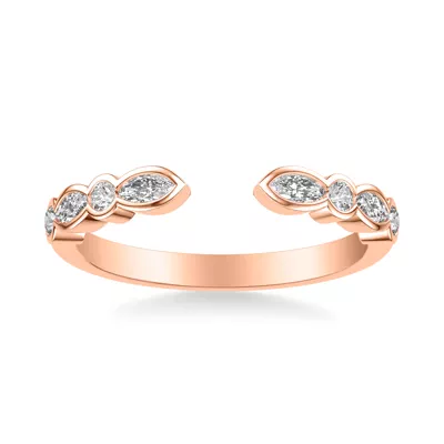 Bellamy Marquise And Round  Bezel Open Band