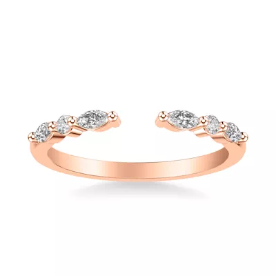Zora Alternating Marquise & Round Diamond Open Band