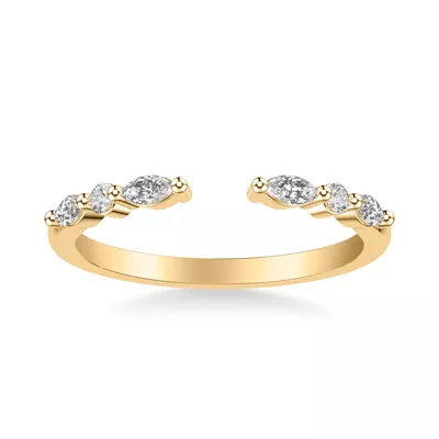 Zora Alternating Marquise & Round Diamond Open Band