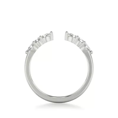 Zora Alternating Pear & Round Diamond Open Band