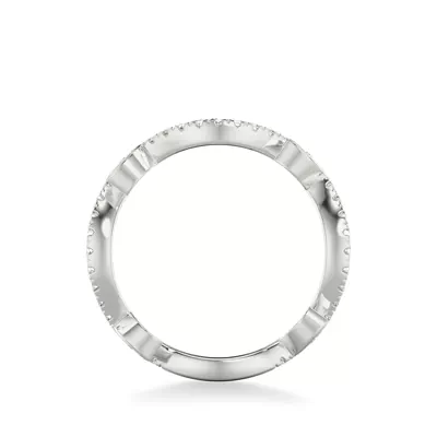 Wavy Floral Vine Diamond  Band