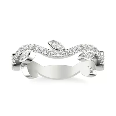 Wavy Floral Vine Diamond  Band