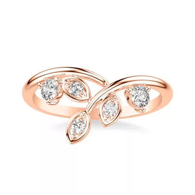 Floral Petal Curved Band