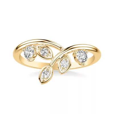 Floral Petal Curved Band