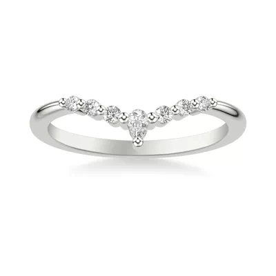 Chevron Pear Crown Diamond Band
