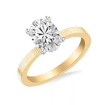 Fluted Solitaire Engagement Ring