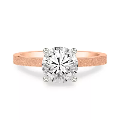 Astra Textured Solitaire Engagement Ring