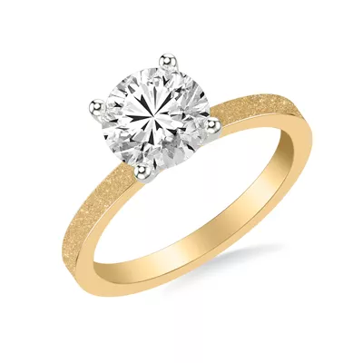 Astra Textured Solitaire Engagement Ring