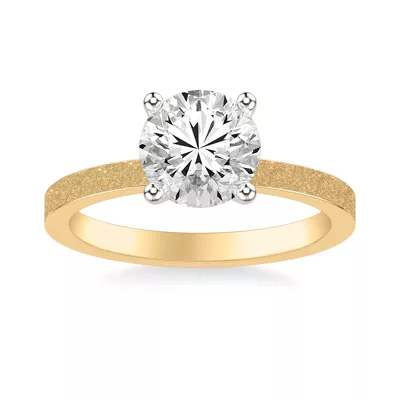 Astra Textured Solitaire Engagement Ring