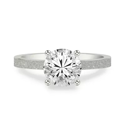 Astra Textured Solitaire Engagement Ring