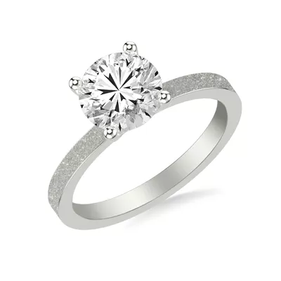 Astra Textured Solitaire Engagement Ring