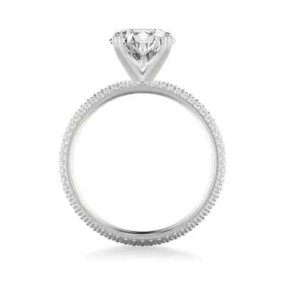 Beaded Solitaire Engagement Ring