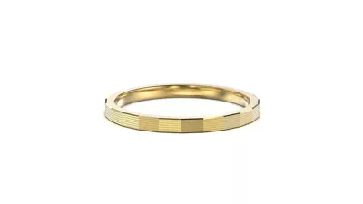 Faceted Grooved Stackable Band (1.5mm)