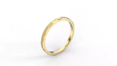 Faceted Grooved Stackable Band (1.5mm)