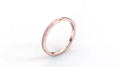 Faceted Grooved Stackable Band (1.5mm)