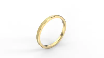 Faceted Grooved Stackable Band (1.5mm)