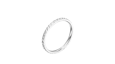 Hammered Brushed Stackable Band (1.5mm)