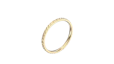 Hammered Brushed Stackable Band (1.5mm)