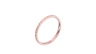 Hammered Brushed Stackable Band (1.5mm)