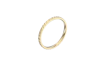 Hammered Brushed Stackable Band (1.5mm)