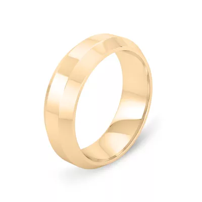 Bold Faceted Band (6mm)