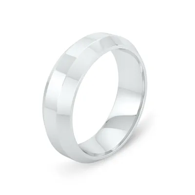Bold Faceted Band (6mm)