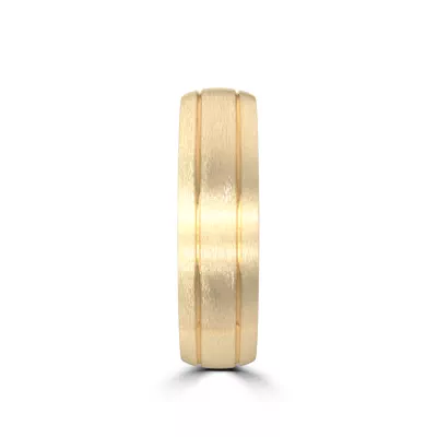 Satin Low Dome Grooved Band (6mm)