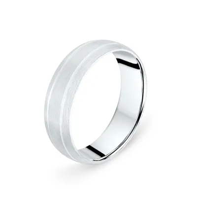 Satin Low Dome Grooved Band (6mm)