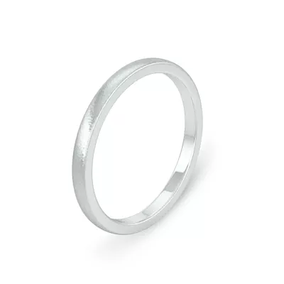 Hammered Satin Dome Comfort Fit Band (2mm)