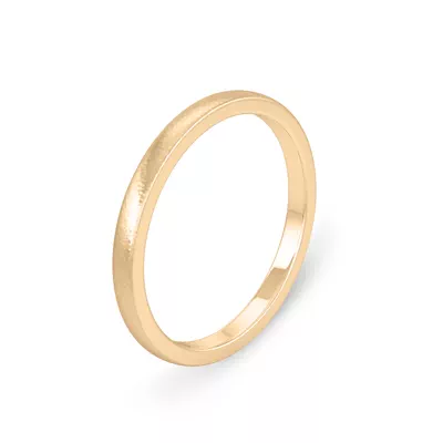 Hammered Satin Dome Comfort Fit Band (2mm)