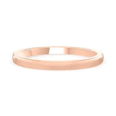 Hammered Satin Dome Comfort Fit Band (2mm)