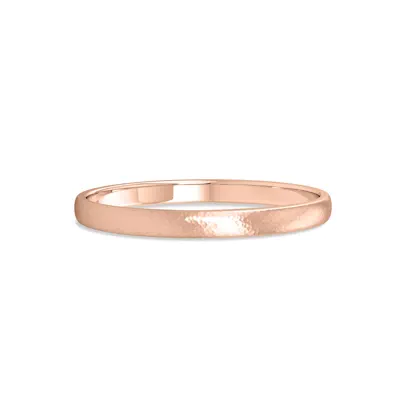 Hammered Satin Dome Comfort Fit Band (2mm)